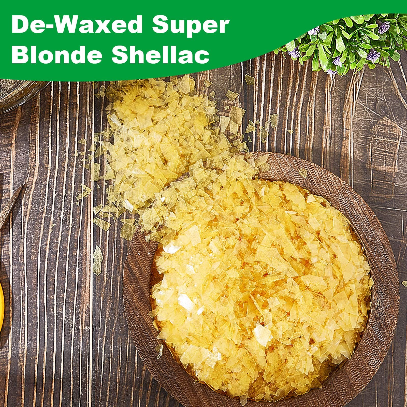 Shellac Flakes Blonde Finish 11oz Light Color for Wood Decoration Painting