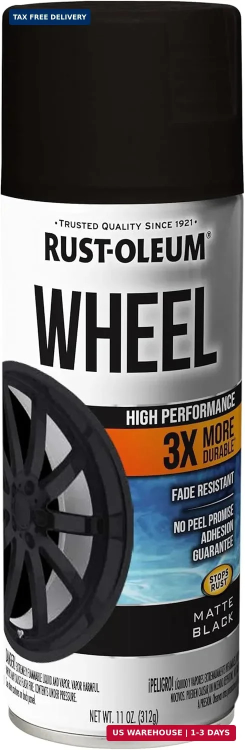 Matte Black Wheel Rim Spray Paint 11oz High Performance Coating for Car Truck US