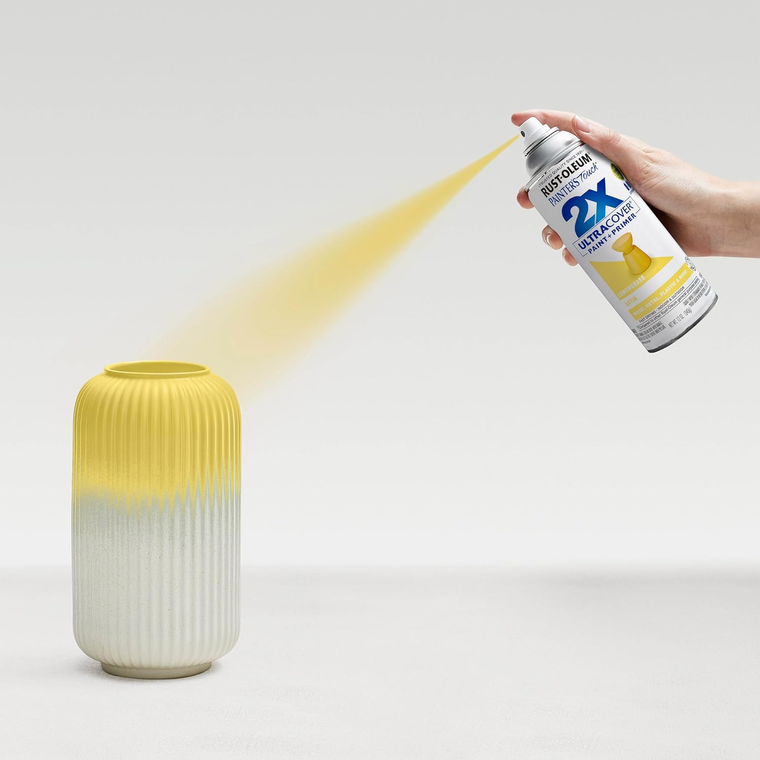 263148 Satin Lemon Grass Painters Touch 2X Spray Paint, 12 Oz., Aerosol Can (Pac