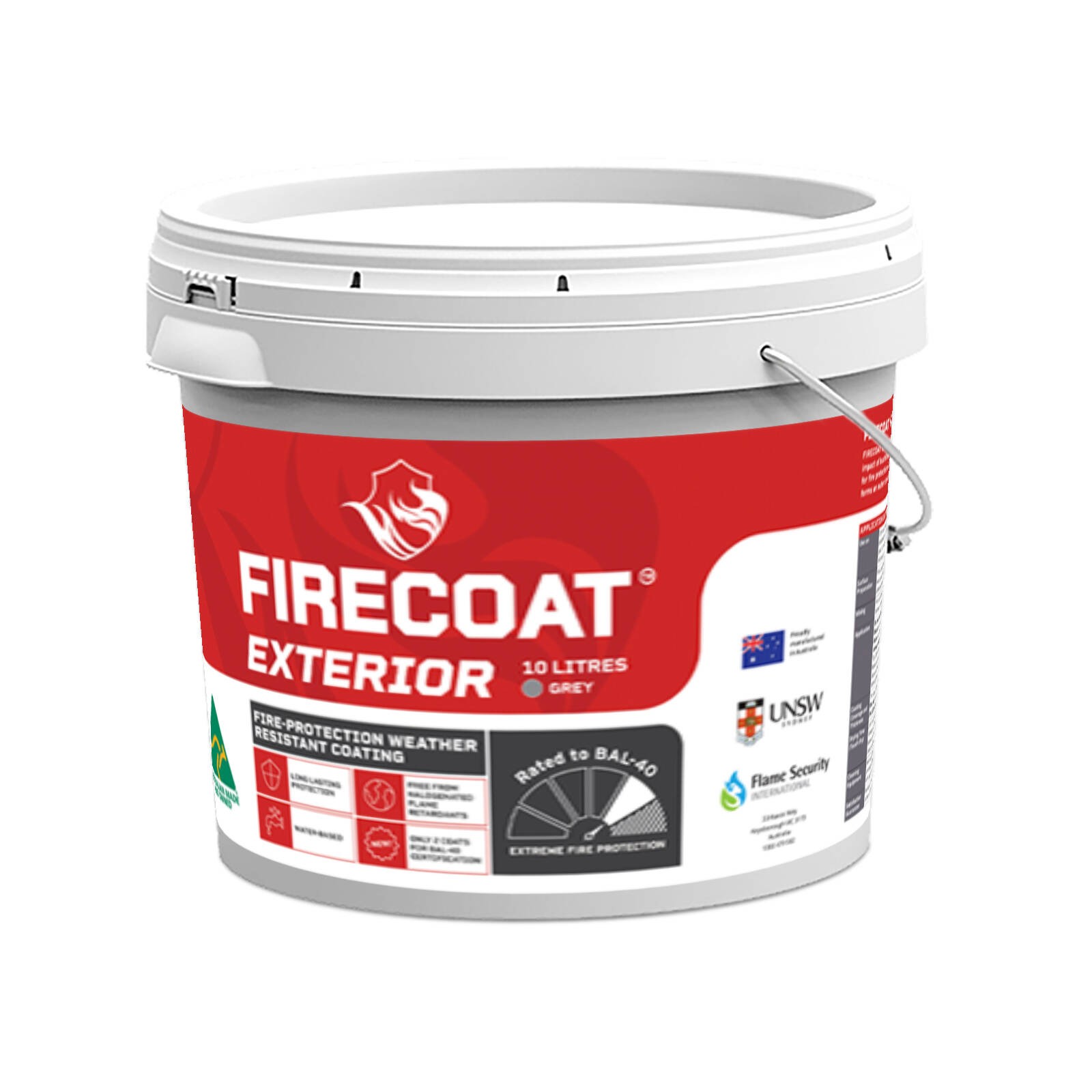 Firecoat 10L Grey Exterior Fire-Retardant Undercoat