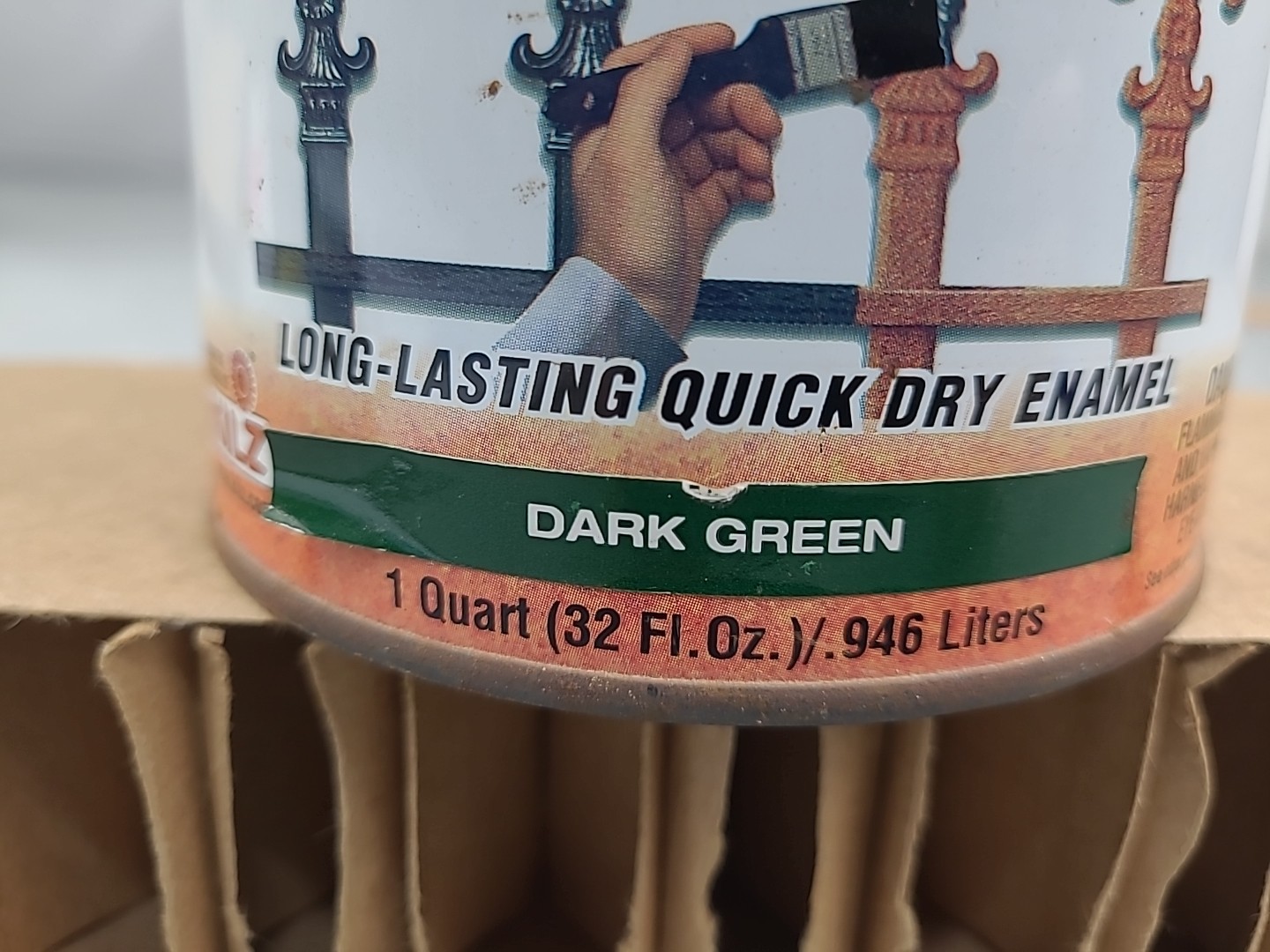 1x READ Hammerite Rust Cap Smooth Dark Green Quart 32 Oz Kilz Primer Paint
