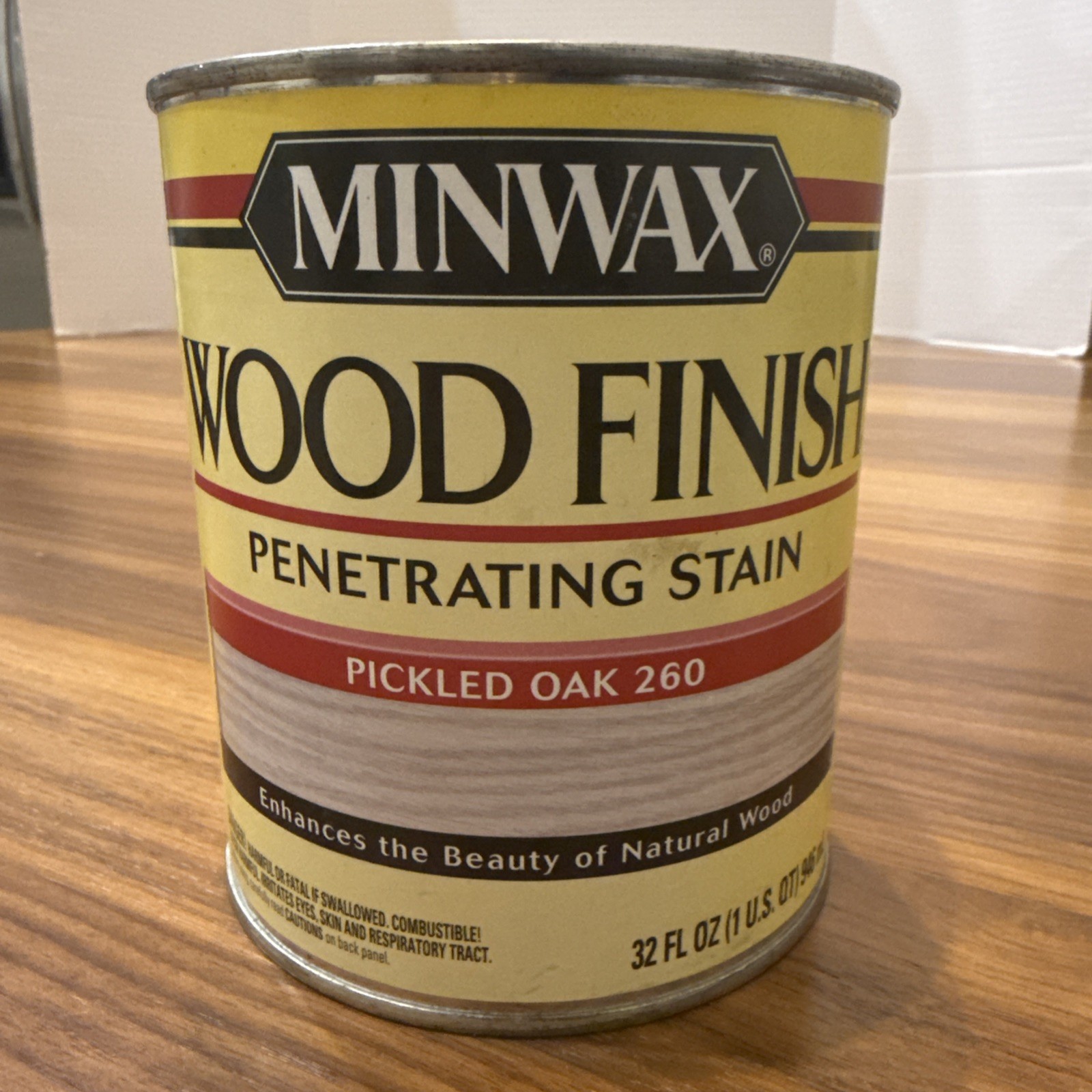 Minwax Wood Finish Penetrating Stain Pickled Oak 260 Oil-Based 1 Quart