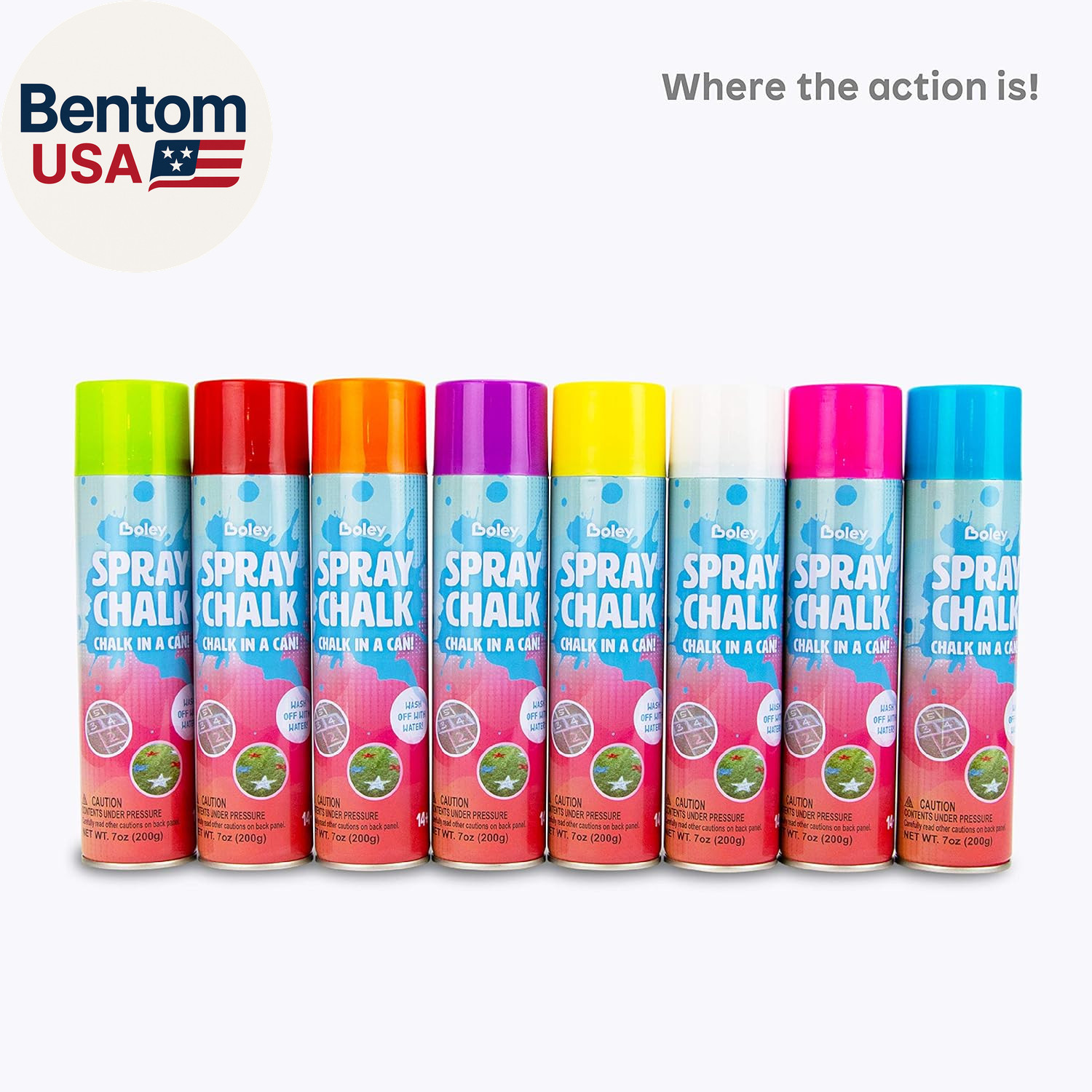 Spray Chalk – 8 Pack Washable Chalk Spray Paint, 7 Oz Each, Non-Toxic, Vibrant O