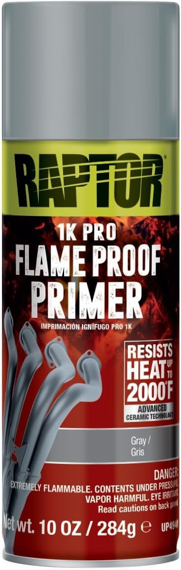 RAPTOR Flameproof Primer Spray, Professional Grade, Extra Tough Automotive Pr…