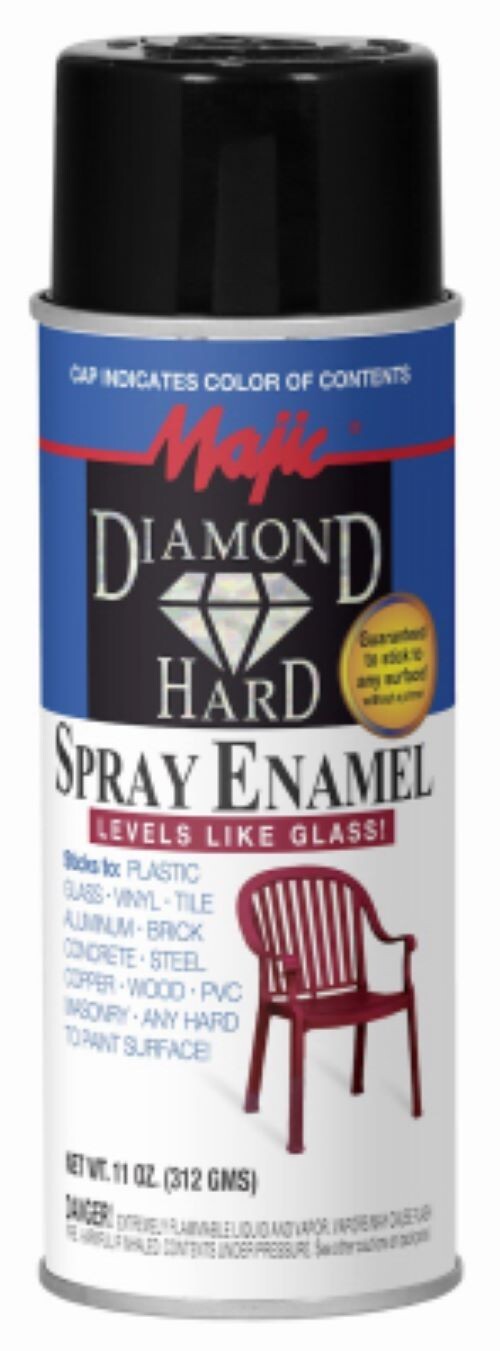 Majic 8-21501-8 Diamond Hard 11 oz Can of Gloss Black Spray Enamel Paint