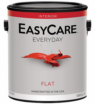 EasyCare EVDFP-GL Everyday Interior Latex Paint, Pastel Base Flat, 1 Gallon –