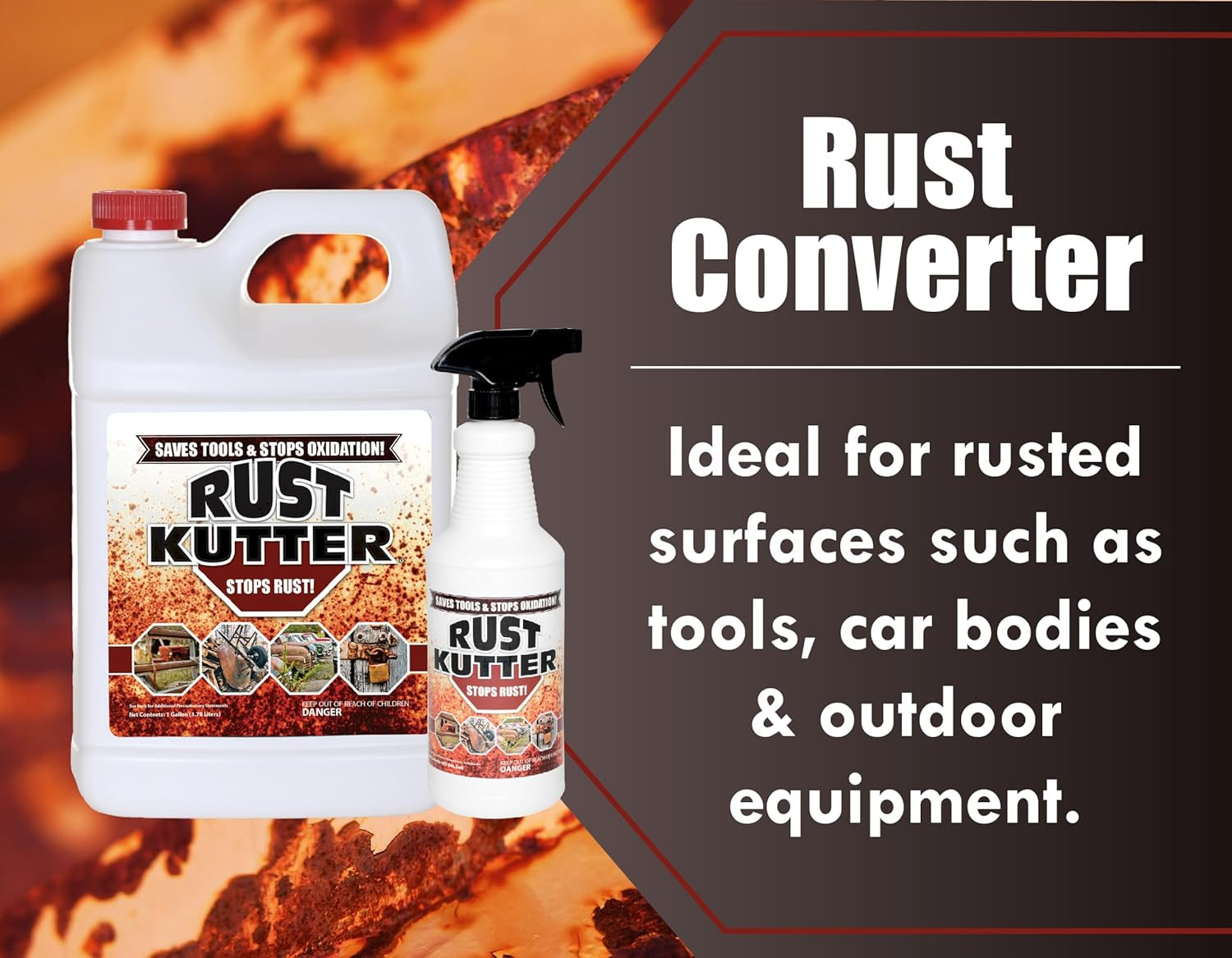 Rust Kutter – Stops Rust and Converts Rust Spots to Leave a Primed Surface Ready