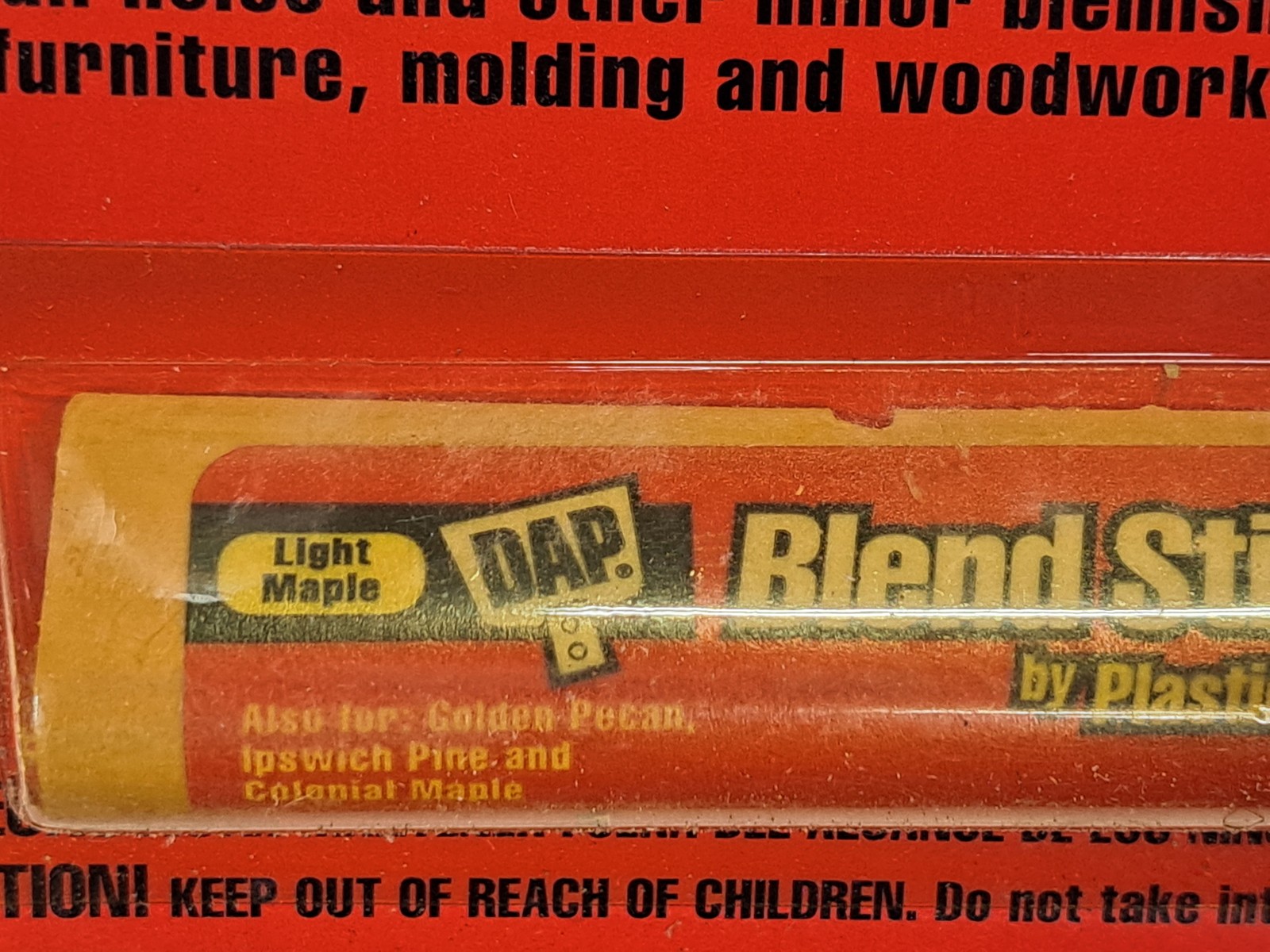 DAP Blend Stick by PlasticWood Light Maple Wood Filler Repair Stick .43oz 12g