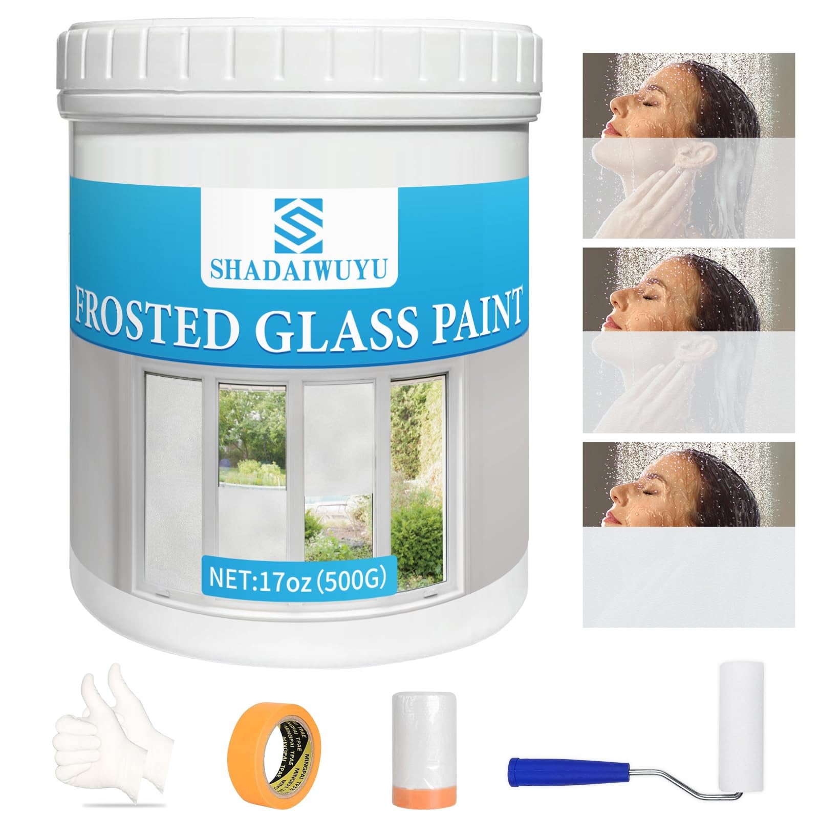 Frosted Glass Paint for Windows,17oz Privacy Windows Paint, Waterproof & UV R…