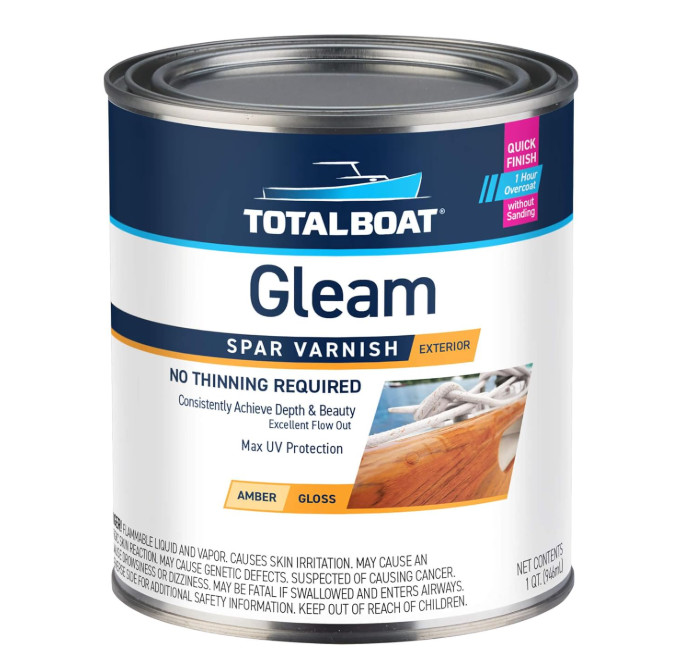 Gleam Marine Spar Varnish, Gloss and Satin for Wood, Boats and Outdoor Furniture