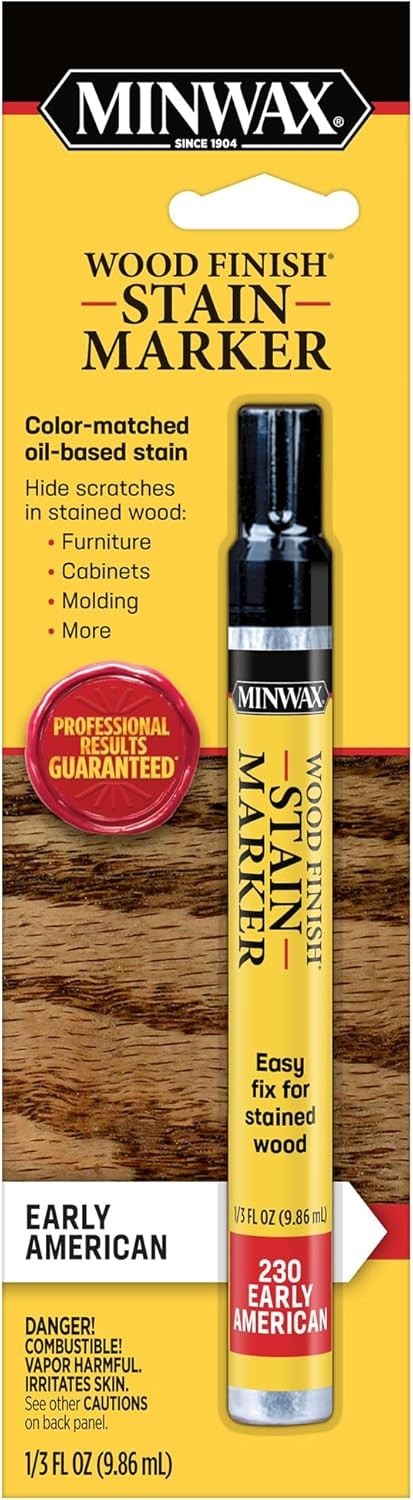 Minwax 63487000 Wood Finish Stain Marker for Touch Ups, Dark Walnut, .33 fl oz