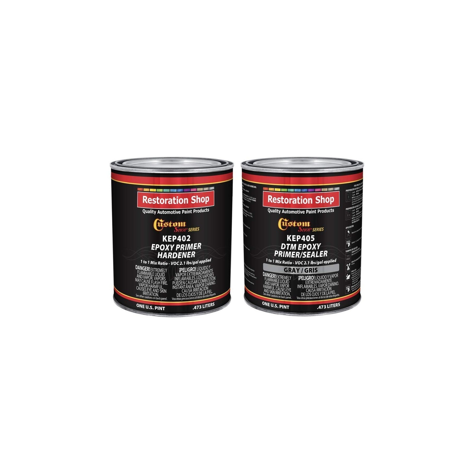 Custom Shop – Gray Epoxy Primer/Sealer 2.1 VOC (1 Quart Kit) Anti-Corrosive D…