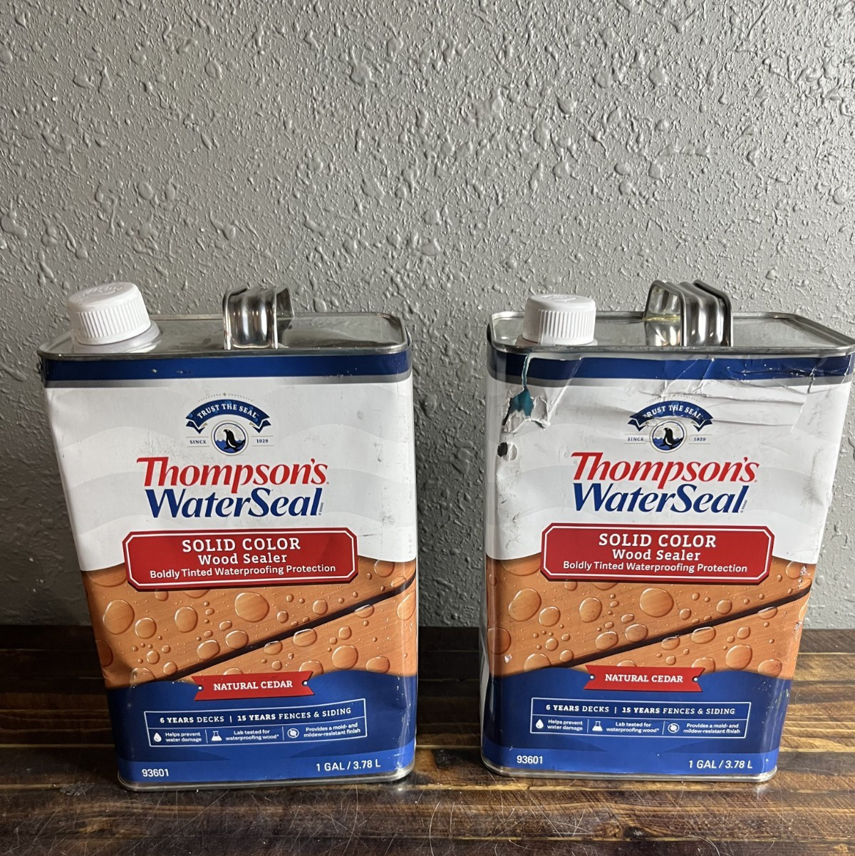 Thompson’s® WaterSeal® Solid Color Wood Sealer Natural Cedar 2 × 1 Gallon Cans