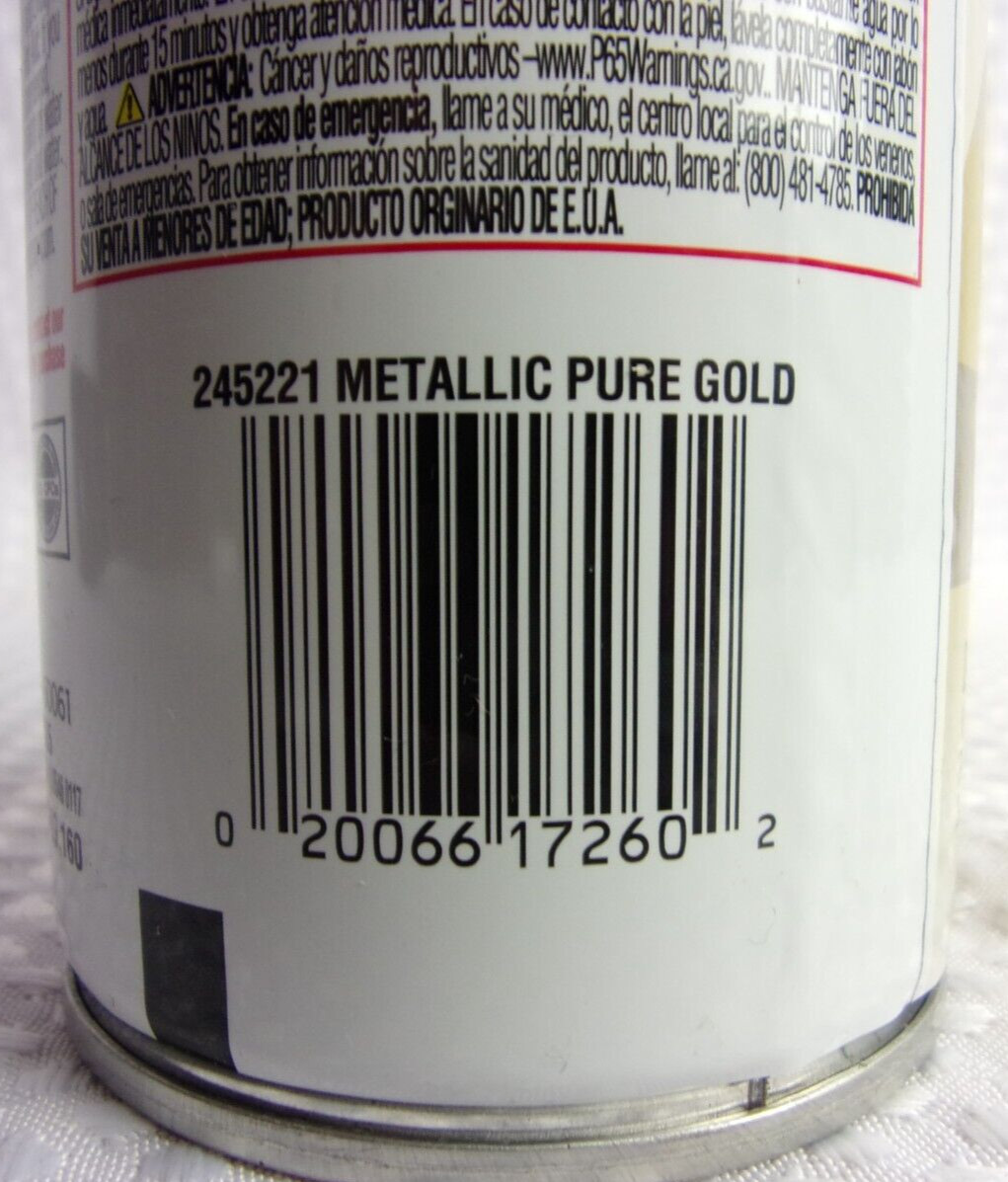 Rust-Oleum Pure Gold Metallic Universal All Surface Spray Paint, 11Oz (2-pk) NEW
