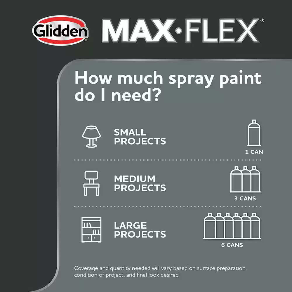 GLIDDEN FLEX 12oz. Satin Everlasting Interior/Exterior All Surface Spray Paint