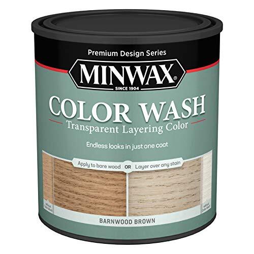 401140000 Color Wash Stain, Transparent, Barnwood Brown, 1-Qt. – Quantity 4
