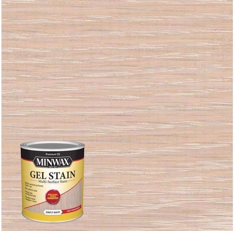 MINWAX – SEMI-TRANSPARENT – SIMPLY WHITE – MULTI-SURFACE – GEL STAIN !!!!!!!!!!!