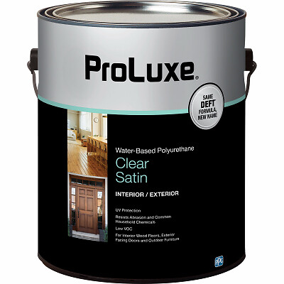 Proluxe PLX259/01 Water-Based Polyurethane, Clear Satin, 1 Gallon – Quantity 1