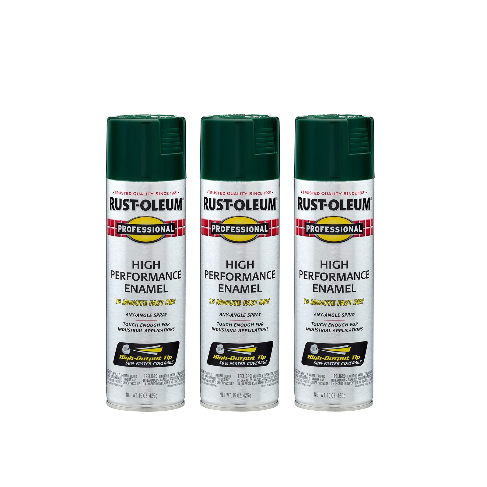 Rust Oleum Professional High Performance Gloss Hunter Green Spray Paint 3 Pack