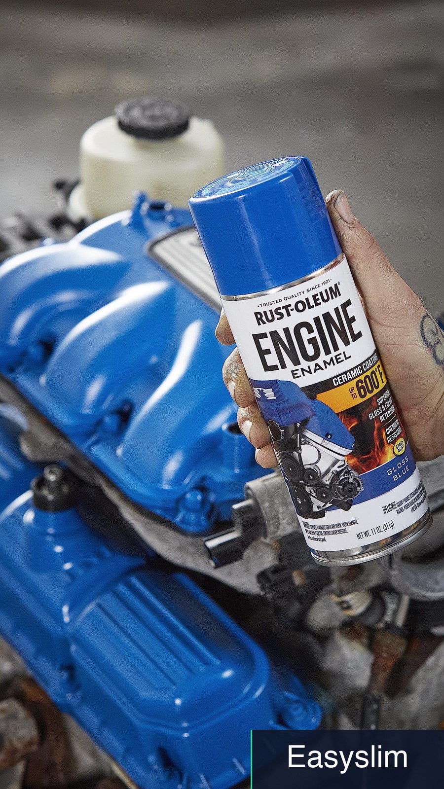 Engine Enamel Spray Paint 11 oz Gloss Blue Automotive Rust Preventive