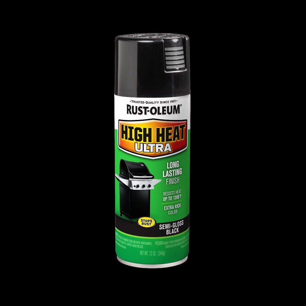 High Heat Resistant Ultra Black Spray Paint 12 oz for Automotive & Grills
