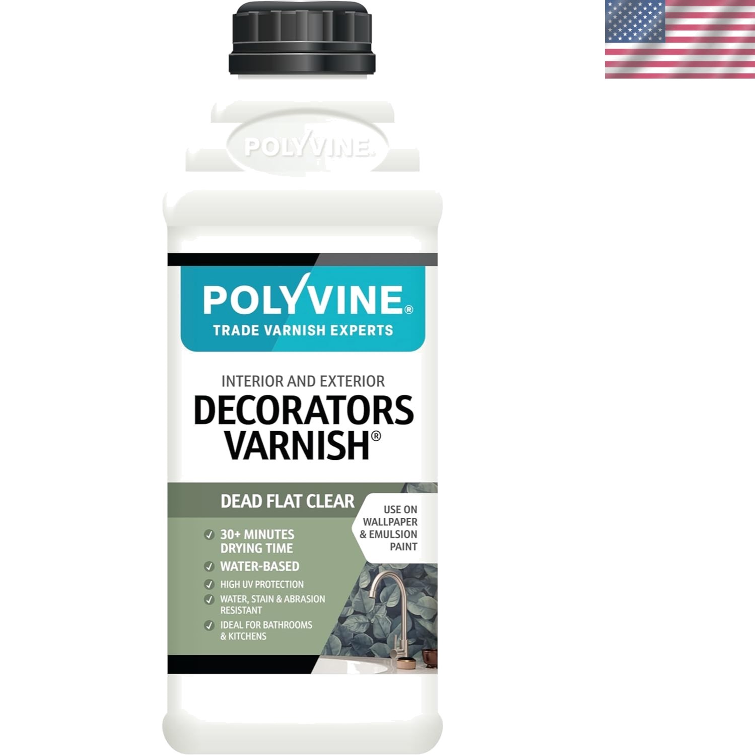 Decorator’s Dead Flat Varnish 1L – Matte Finish for Wood & Wallpaper Protection