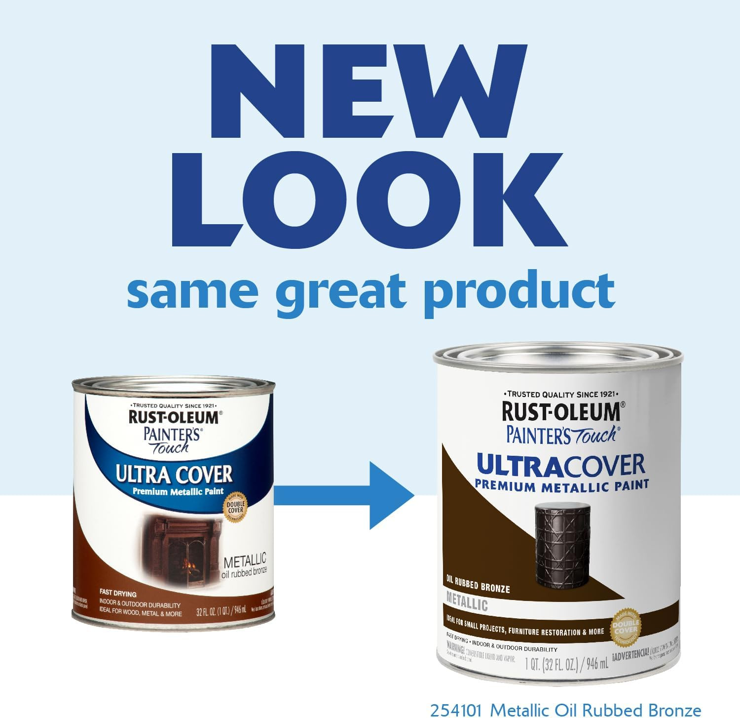 254101 Painter’S Touch Latex Paint, Quart, Metallic Oil-Rubbed Bronze, (Pack of
