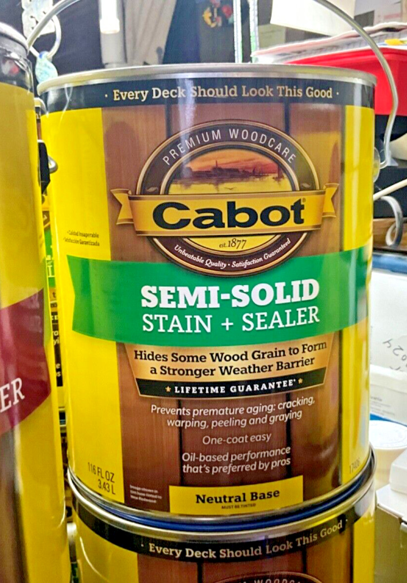 Cabot Semi-Solid Low VOC Semi-Solid Tintable Neutral Base Oil-Based x4 Gallons