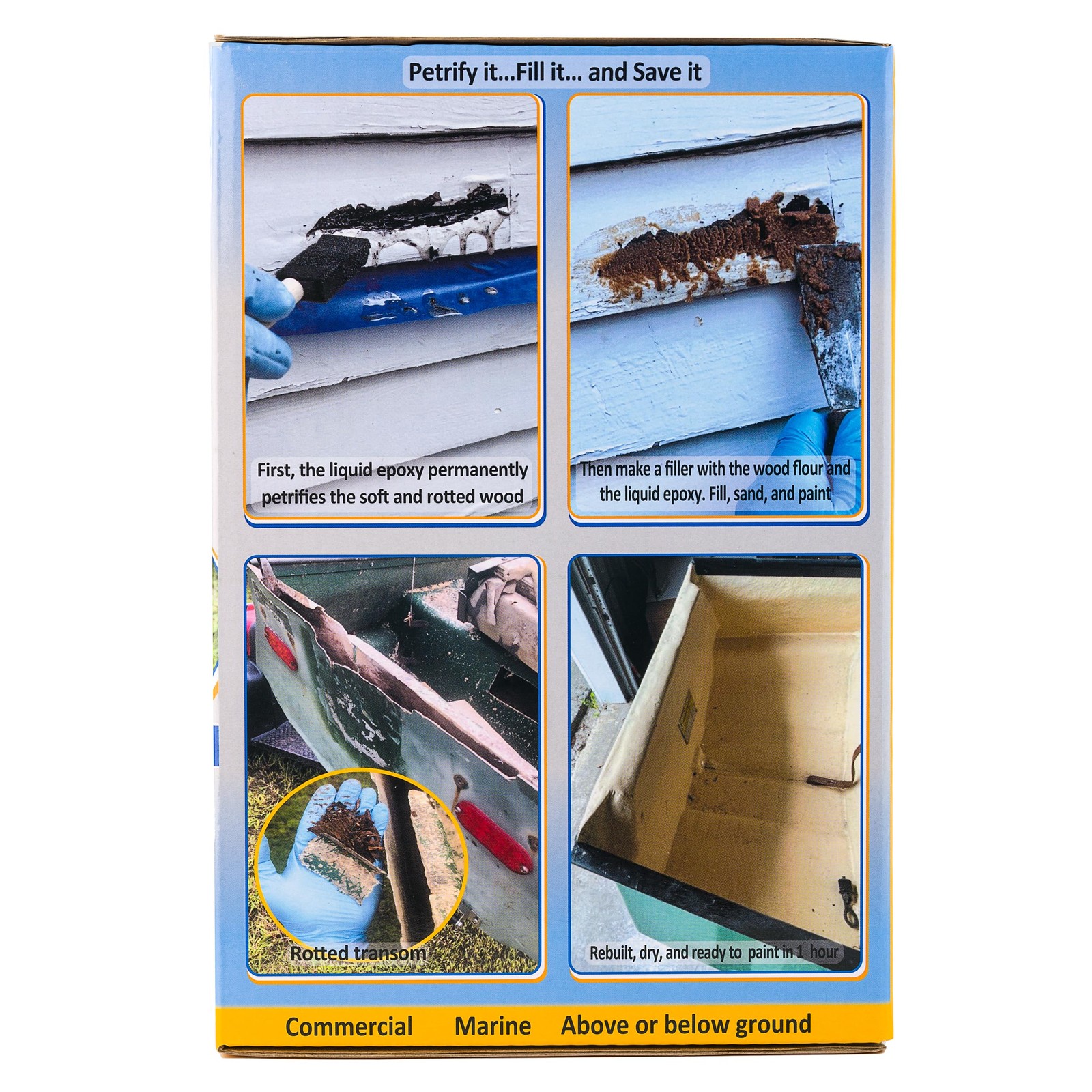 Re-Rot 48-Ounce Epoxy – Rot Repair Kit – Rapid Drying 48 Ounce, Transparent
