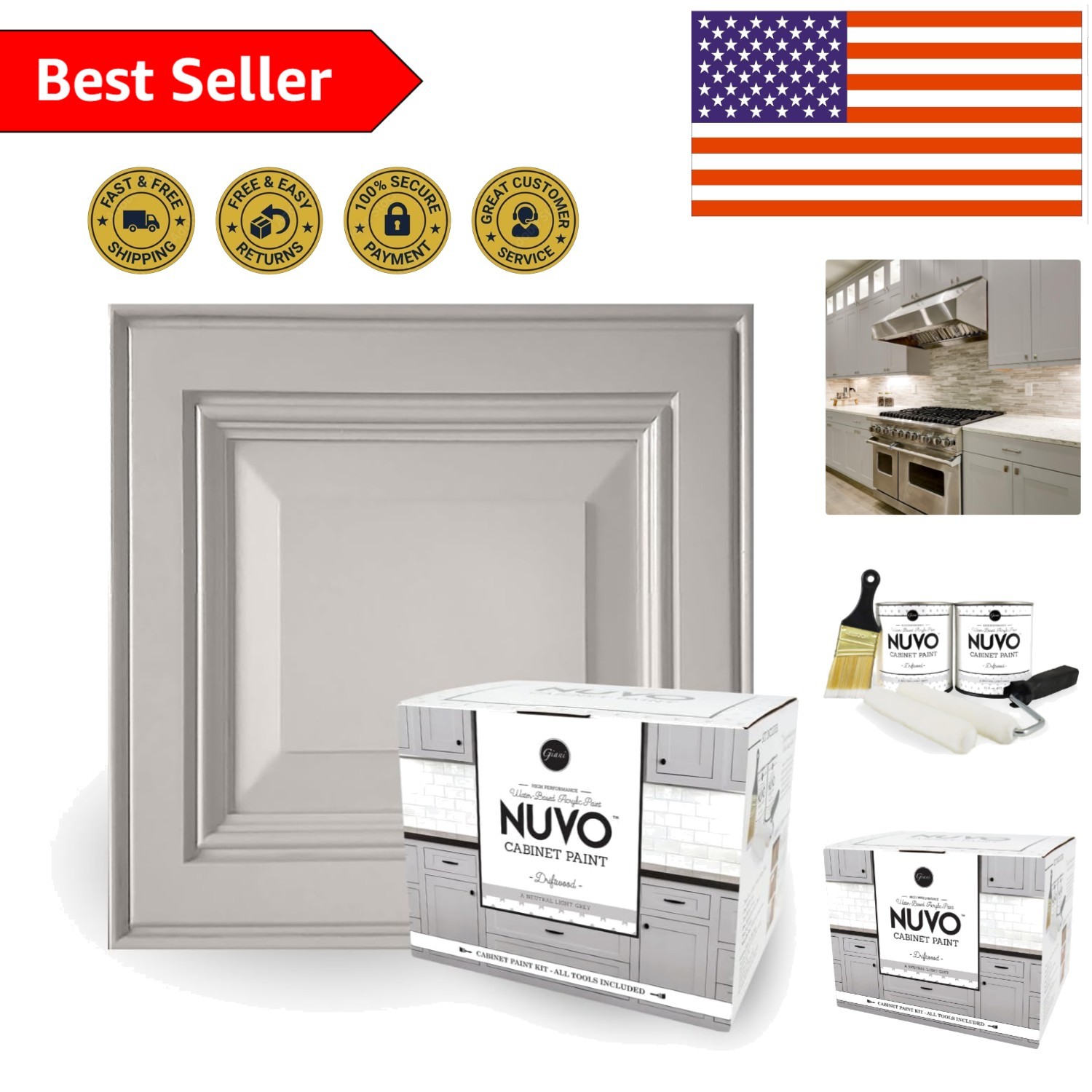 Effortless Cabinet Transformation with Nuvo Driftwood Paint Kit – Safe & Stylish