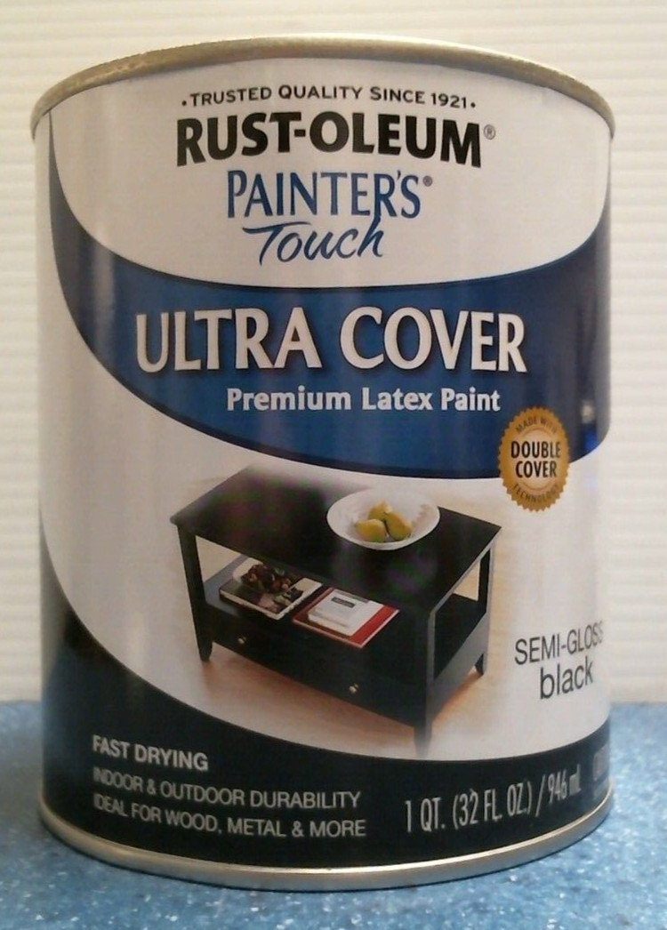 Rust-Oleum Enamel Paint, SEMI-GLOSS BLACK, 1 qt. (1974502) FS