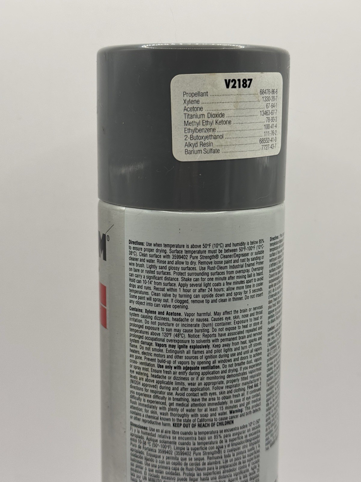 Rust-Oleum V2187 Rust Preventative Spray Paint For Metal Dark Machine Gray NOS