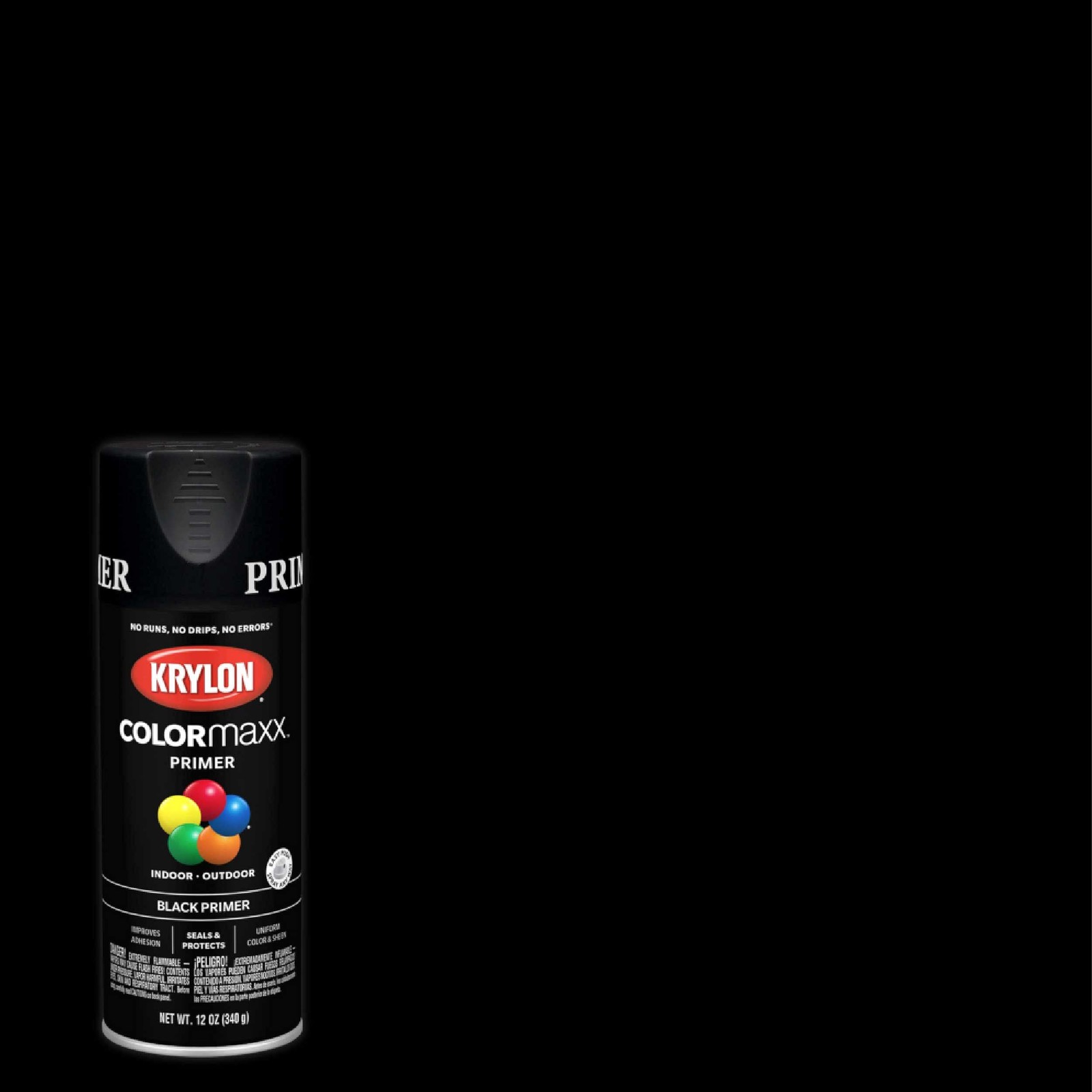 Krylon COLORmaxx Black Primer 12 Ounce Spray Paint for Home Improvement