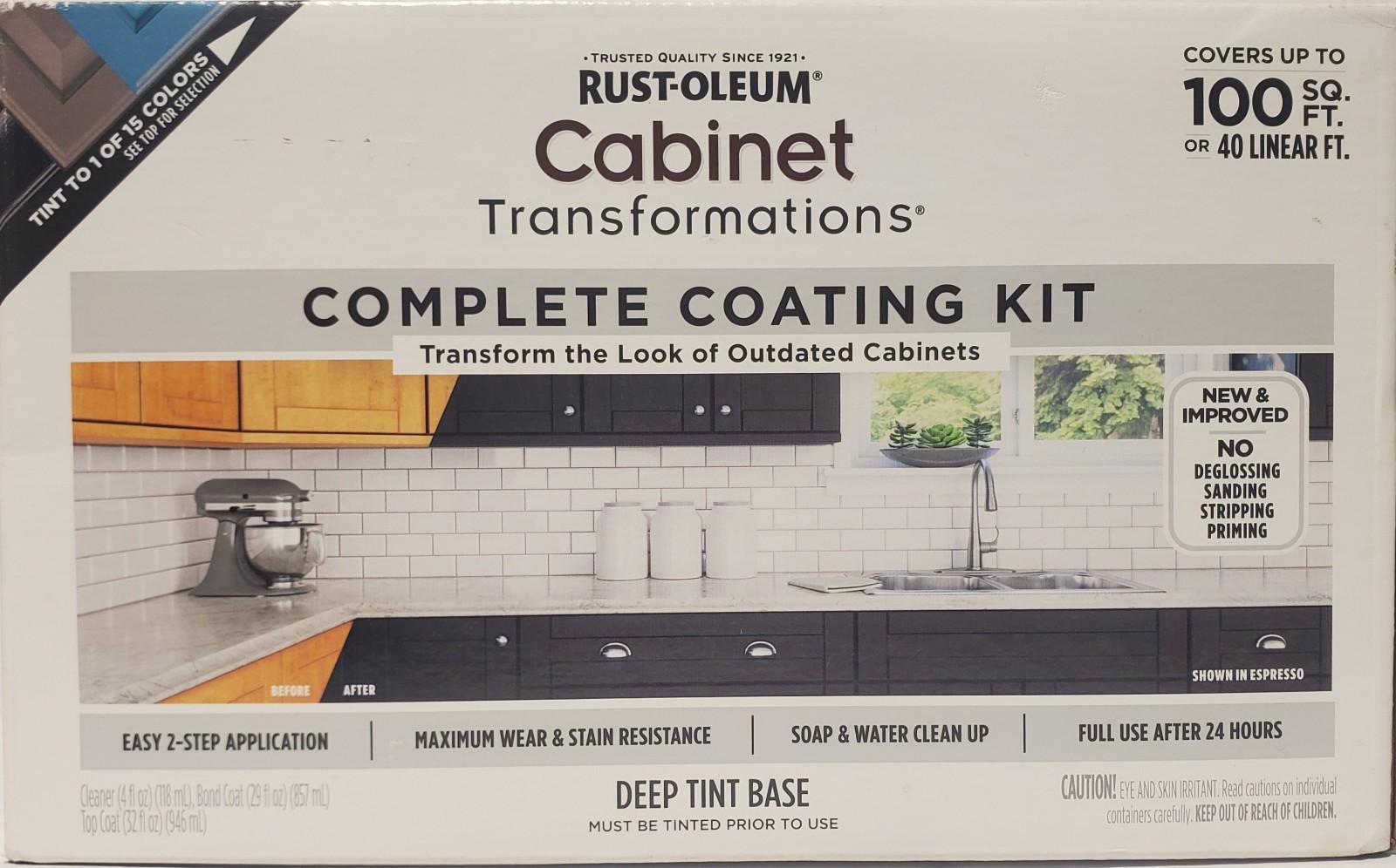 Rust-Oleum 380390 Cabinet Transformations Kit Deep Tint Base Kit