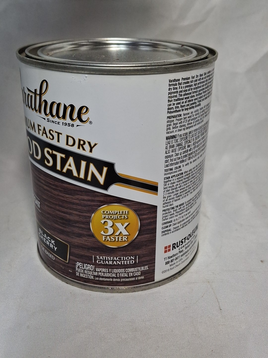 Varathane Quart BLACK CHERRY Fast Dry Wood Stain for Interior Furniture