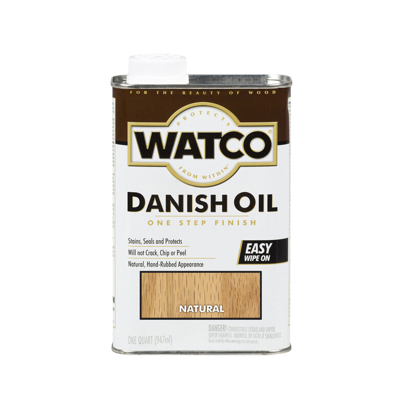 Watco Rust-Oleum Transparent Natural Oil-Based Danish Oil Sealer 1 qt A65741