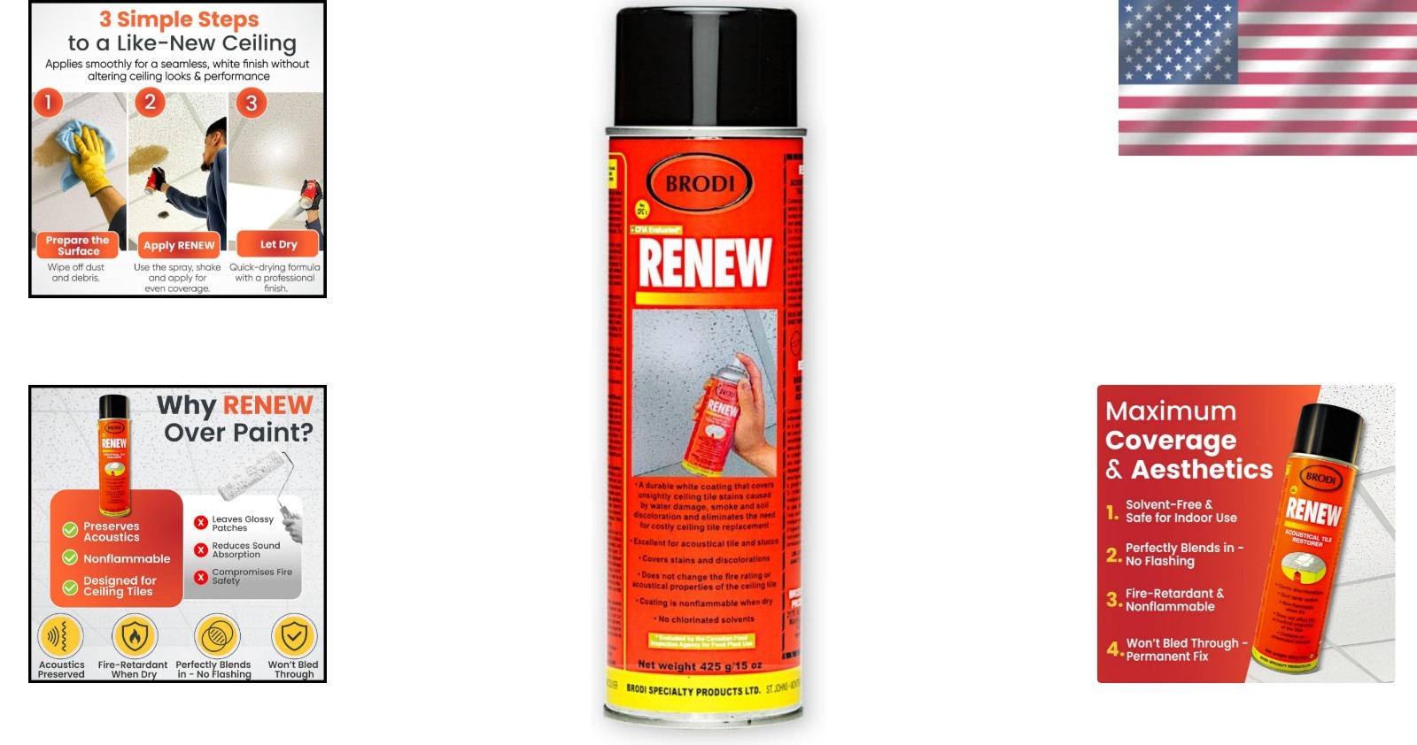 Renewal Solution: 15oz Ceiling Tile Spray Paint – Restore Without Replacement