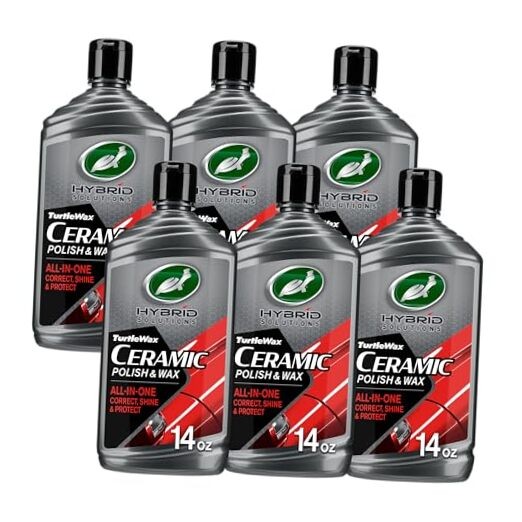 Hybrid Solutions Ceramic Car Polish and Wax, Light 14 Fl Oz (Pack of 6)