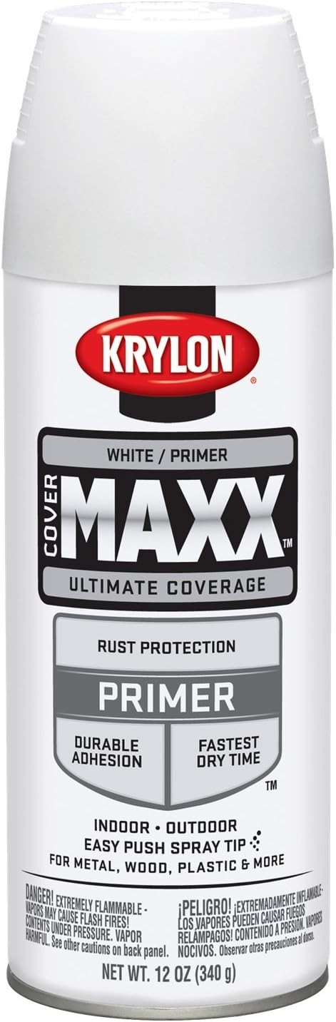 VHT 9188 White Primer Spray Paint 12 Ounce Rust Resistan Semi Gloss Base Coat