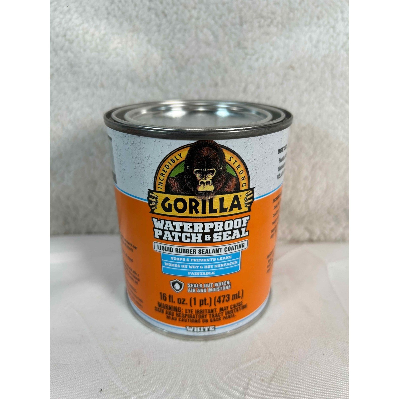 Gorilla Waterproof Patch & Seal Liquid Rubber Coating White 16oz 2-Pack 473ml