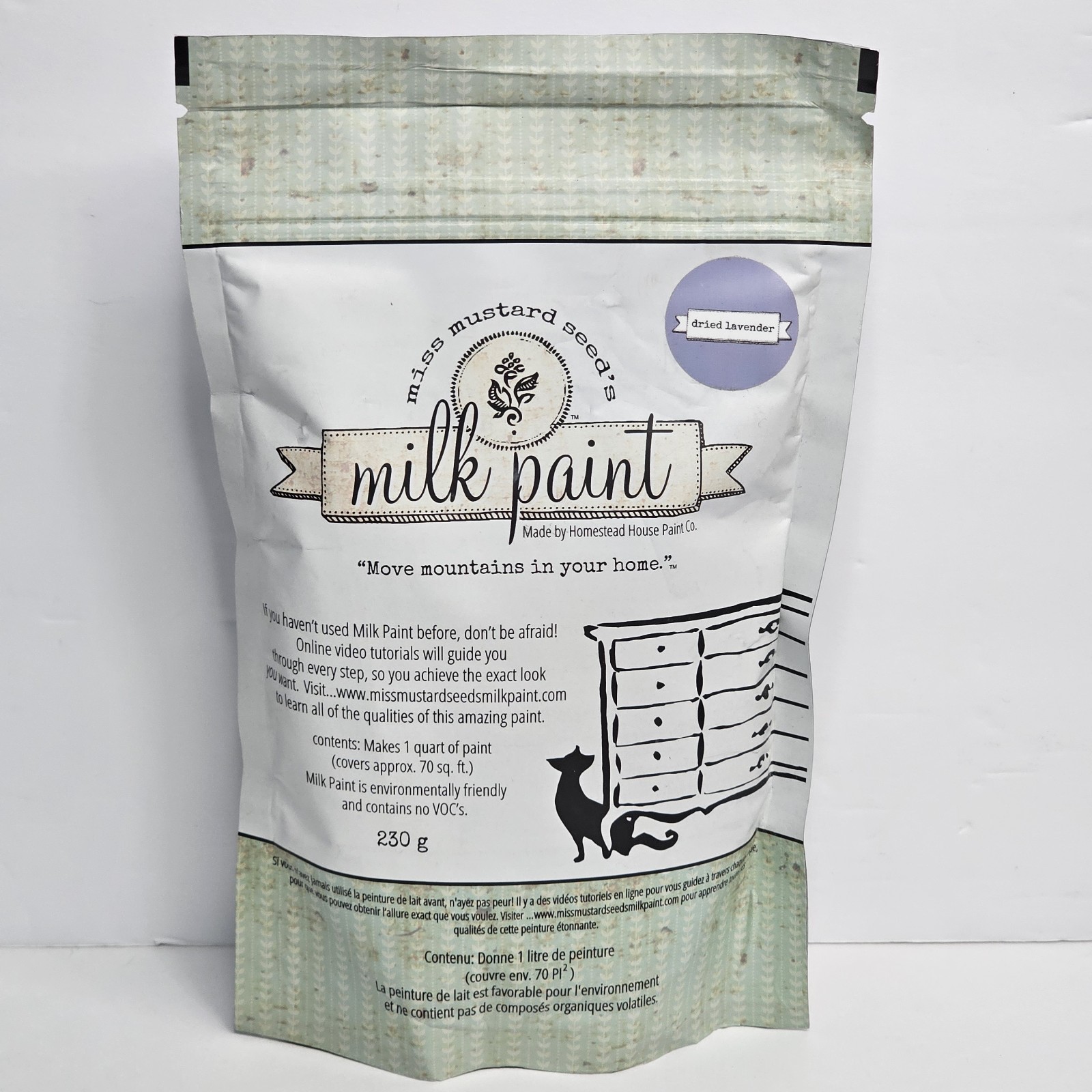 Miss Mustard Seed’s Milk Paint Dried Lavender DIY Furniture Painting – 1 QT
