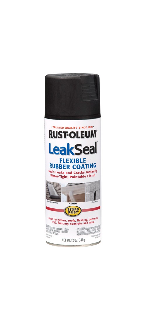 Rust-Oleum 265494 LeakSeal Flexible Sealer Black, Black, 12 oz, Aerosol Can