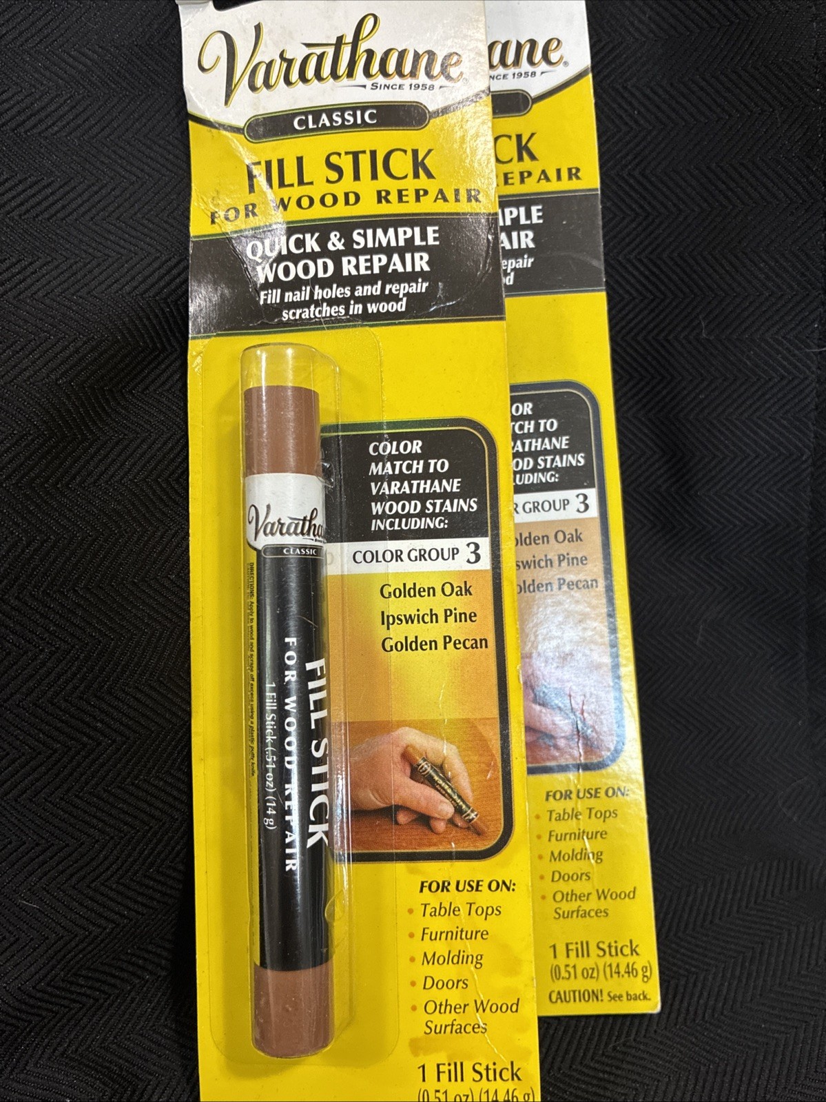 Lot Of 2 VARATHANE FILL STICK for WOOD REPAIR – Color Group 3- .51 oz / 14g