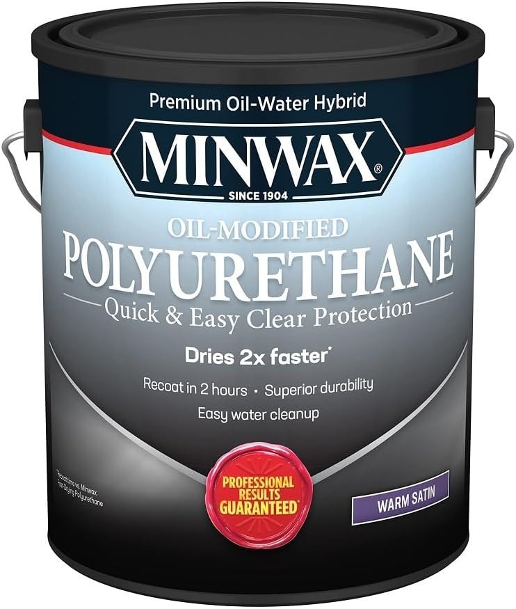 Water-Based Oil-Modified Polyurethane, Warm Satin, Clear, 1 Gallon