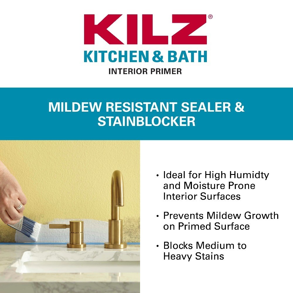 Kitchen & Bath Interior Mildew-Resistant Water-Based Primer ( 1-gallon )
