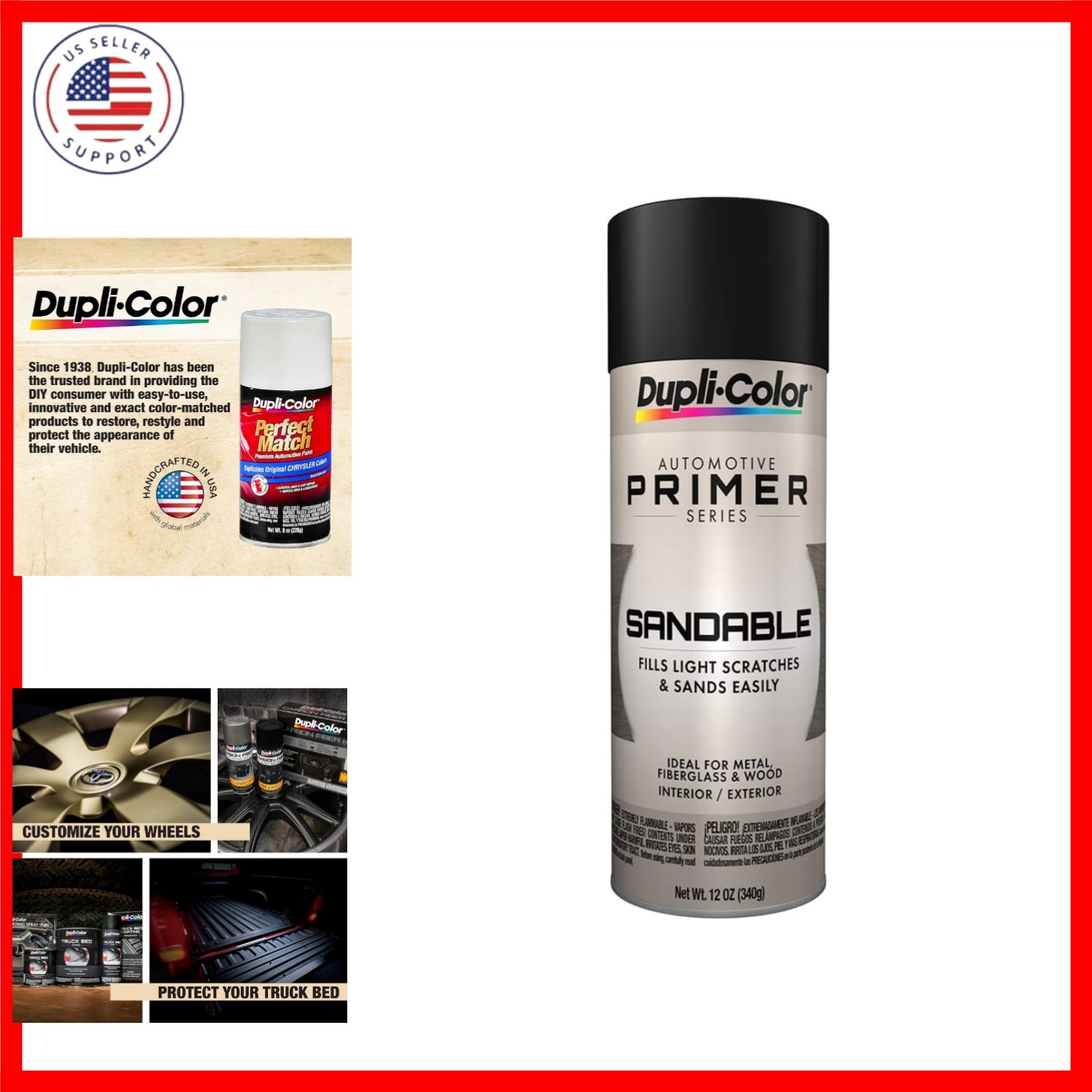 -6 PK EDAP16987-6 PK Black Sandable Primer – 12 oz. Aerosol, Case of 6