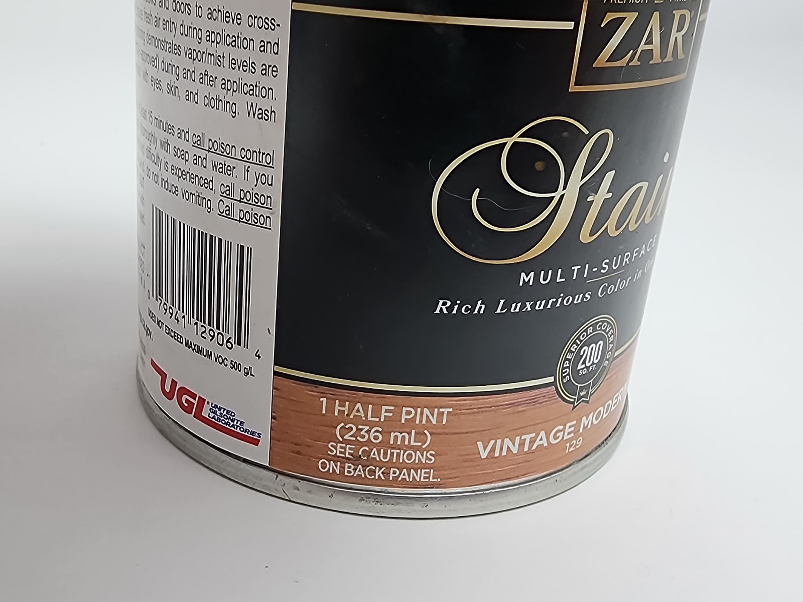 ZAR Multi-Surface Interior Oil Base Stain, Vintage Modern 129, 1/2 Pint