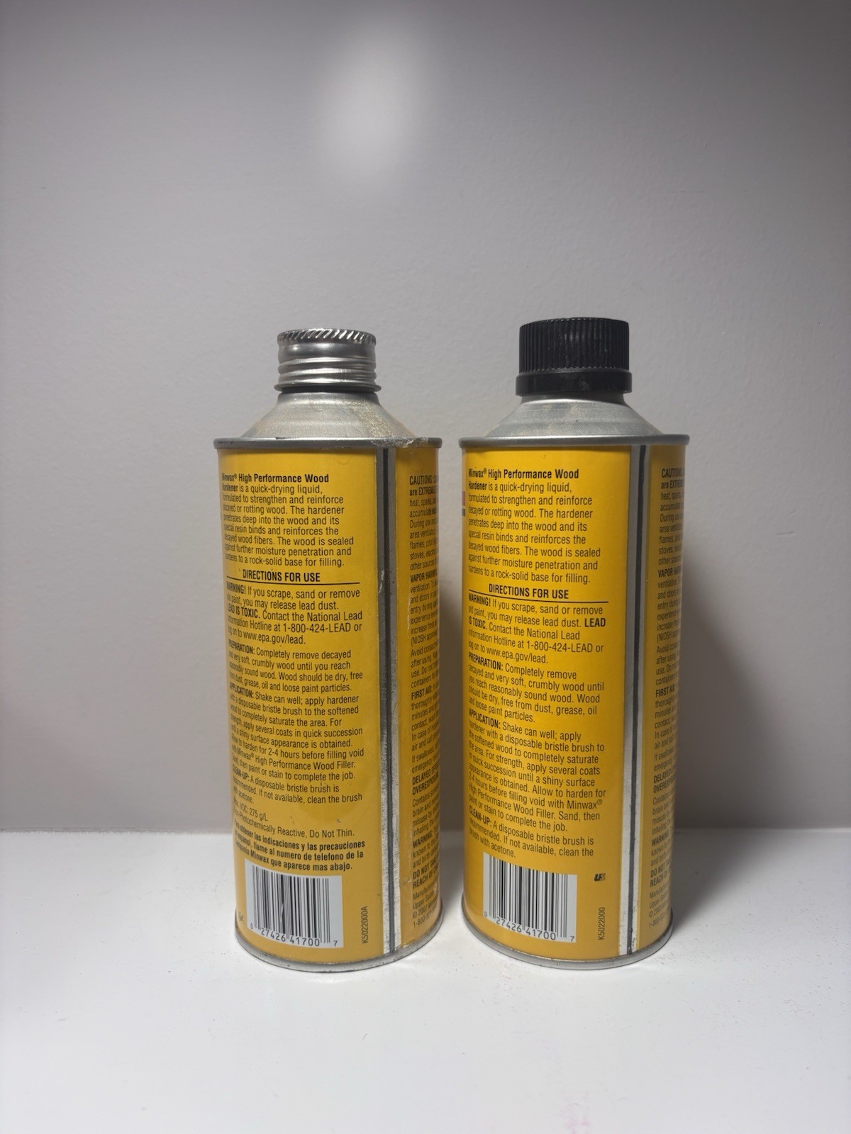 2 Set MINWAX High Performance Wood Hardener Strengthens 473 ML Pre Owned Used