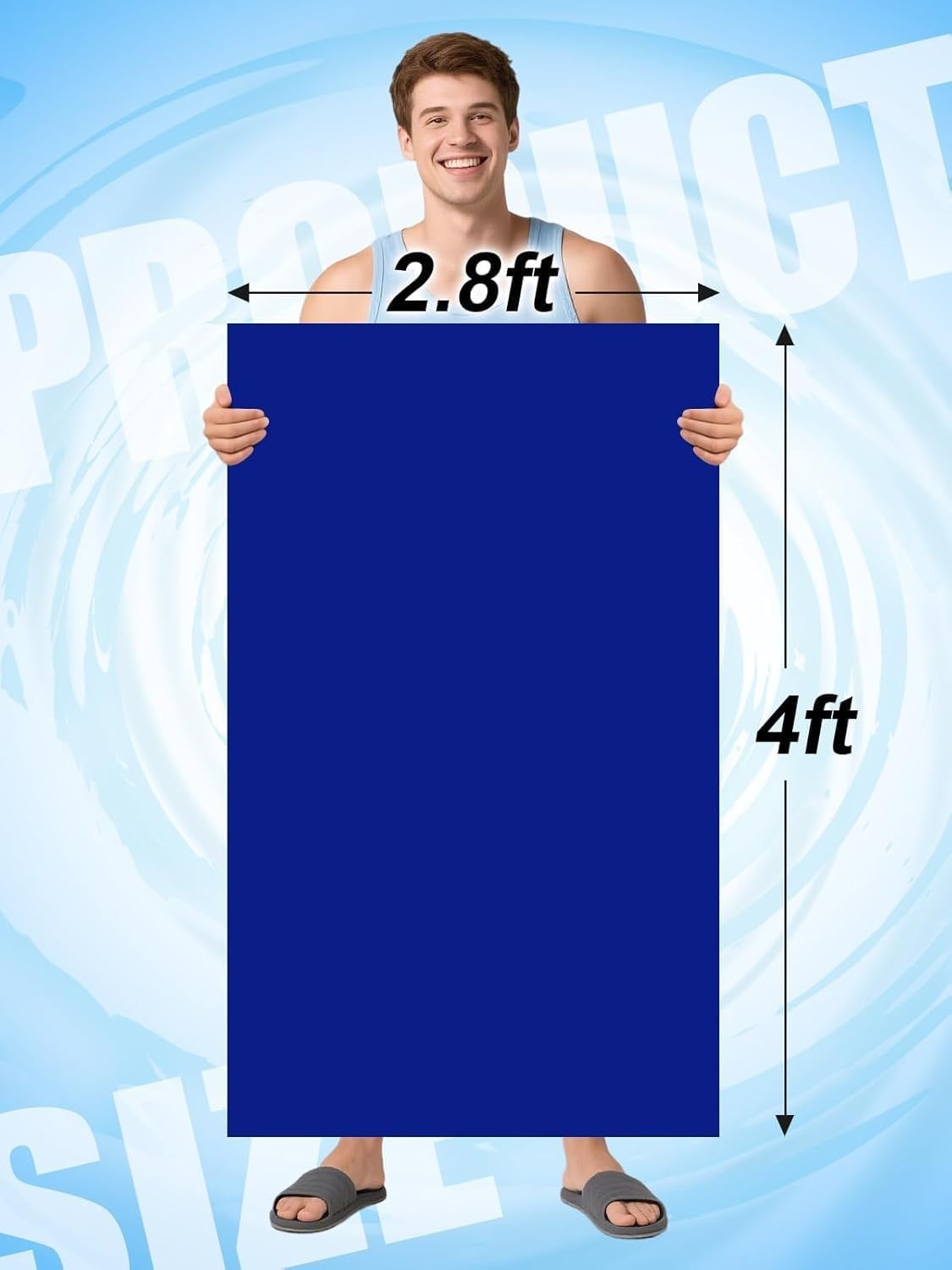 Aulock Exlarge Pool Liner Repair Patch – 4ft x 2.8ft Self-Adhesive Dark blue