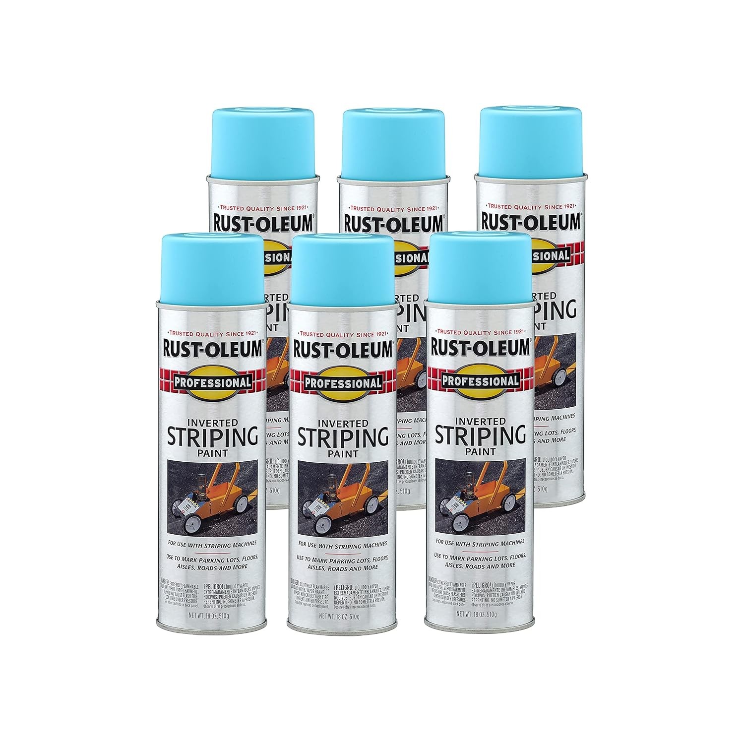 White Professional Inverted Striping Spray Paint 18 oz Rust Oleum Metal Spray